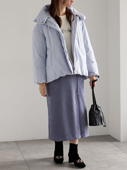 スタンドカラーショートダウンジャケット《2025winter catalog item》（オフホワイト/ブラック/ブルー）｜Te chichi（テチチ）通販