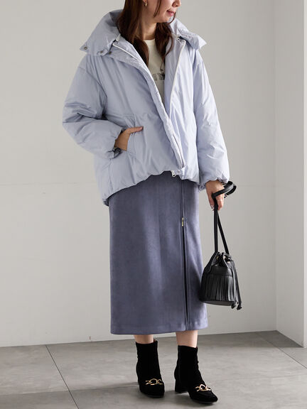 スタンドカラーショートダウンジャケット《2025winter catalog item》（オフホワイト/ブラック/ブルー）｜Te chichi（テチチ）通販