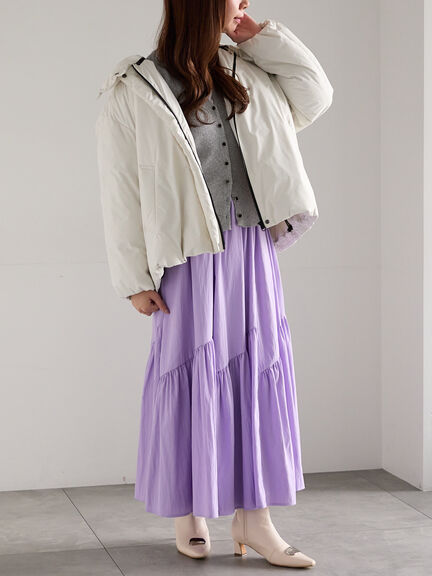 スタンドカラーショートダウンジャケット《2025winter catalog item》（オフホワイト/ブラック/ブルー）｜Te chichi（テチチ）通販