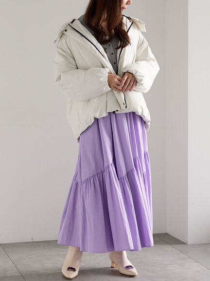 スタンドカラーショートダウンジャケット《2025winter catalog item》（オフホワイト/ブラック/ブルー）｜Te chichi（テチチ）通販