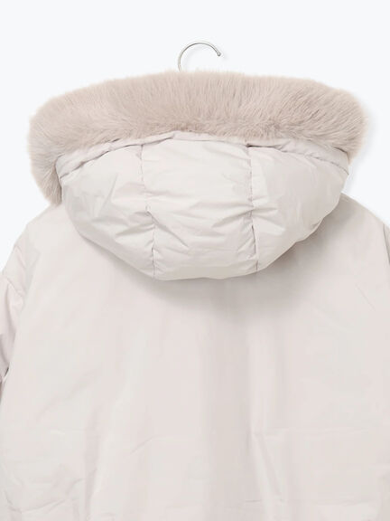 【宮本茉由着用】フードショートダウンジャケット（ブラック/カーキ/Ｓグレー）｜Te chichi（テチチ）通販