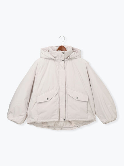 【宮本茉由着用】フードショートダウンジャケット（ブラック/カーキ/Ｓグレー）｜Te chichi（テチチ）通販