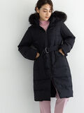 【宮本茉由着用】フードロングダウンコート（ブラック）｜Te chichi（テチチ）通販