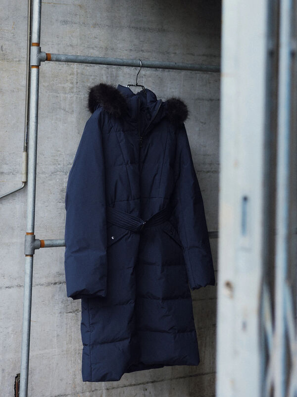 宮本茉由着用】フードロングダウンコート（ブラック/ネイビー/アウター