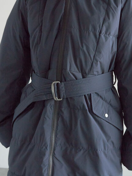 【宮本茉由着用】フードロングダウンコート（ブラック/ネイビー）｜Te chichi（テチチ）通販