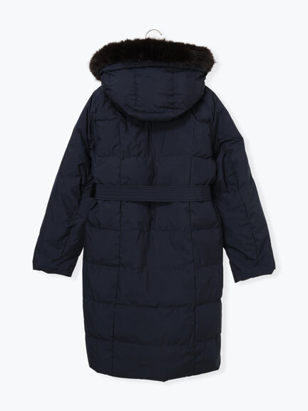 【宮本茉由着用】フードロングダウンコート（ブラック/ネイビー）｜Te chichi（テチチ）通販