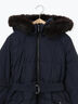 【宮本茉由着用】フードロングダウンコート（ブラック/ネイビー）｜Te chichi（テチチ）通販