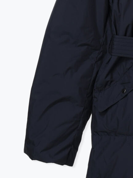 【宮本茉由着用】フードロングダウンコート（ブラック/ネイビー）｜Te chichi（テチチ）通販