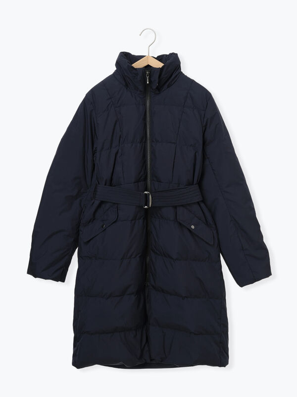 宮本茉由着用】フードロングダウンコート（ブラック/ネイビー/アウター