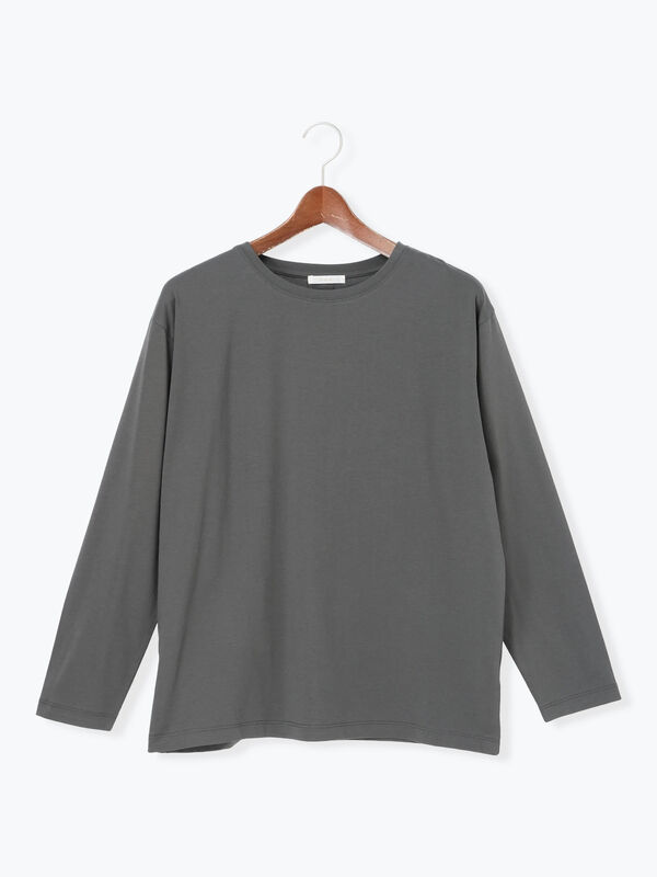 1度着用のみ 【リンカブル】 フレアロングスリーブTシャツ グレー 1度着用のみ 【リンカブル】 フレアロングスリーブTシャツ グレー