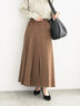 チェックアソートロングプリーツスカート(ブラウン)|Te chichi(テチチ)通販