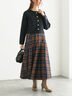 チェックアソートロングプリーツスカート(ブラック/レッド/ブラウン/ネイビー)|Te chichi(テチチ)通販