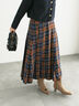 チェックアソートロングプリーツスカート(ブラック/レッド/ブラウン/ネイビー)|Te chichi(テチチ)通販