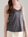前後2WAYサテン&スムースキャミソール（チャコールグレー）｜Te chichi（テチチ）通販