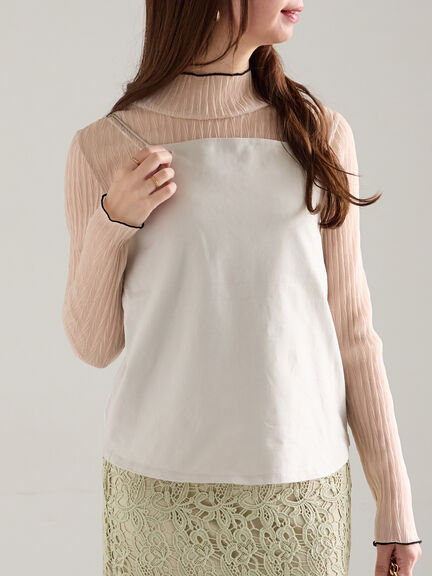 前後2WAYサテン&スムースキャミソール（グレー/チャコールグレー/ブラック）｜Te chichi（テチチ）通販