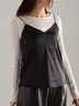 前後2WAYサテン&スムースキャミソール（グレー/チャコールグレー/ブラック）｜Te chichi（テチチ）通販