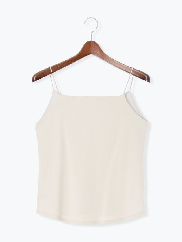 セール】 前後2WAYサテン&スムースキャミソール（グレー