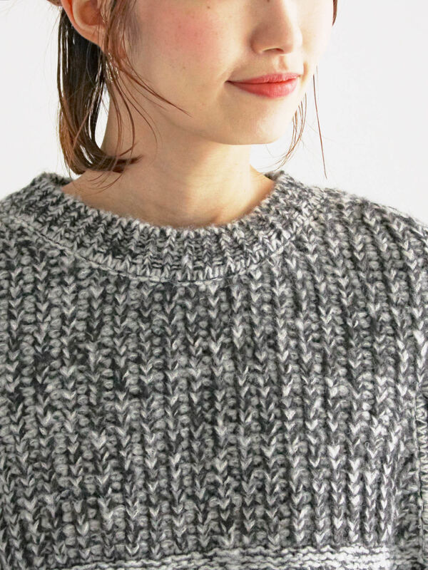 セール】 ループ編みポンチョ（グレー/トップス/ニット・セーター