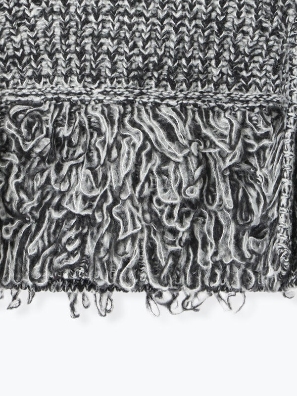 ループ編みポンチョ（グレー/トップス/ニット・セーター）| Te chichi