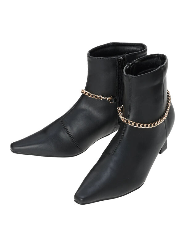 セール】 チェーンアクセントブーツ（ブラック/ブラウン/シューズ