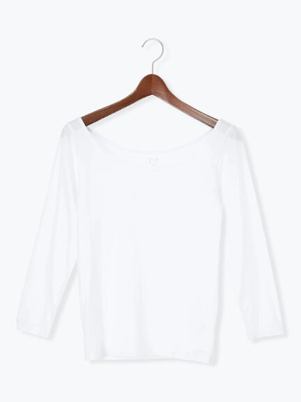 ヘルスヒートインナー(バレエネック)（オフホワイト/ブラック）｜Te chichi（テチチ）通販