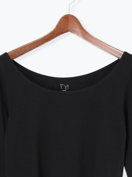 ヘルスヒートインナー(バレエネック)（オフホワイト/ブラック）｜Te chichi（テチチ）通販