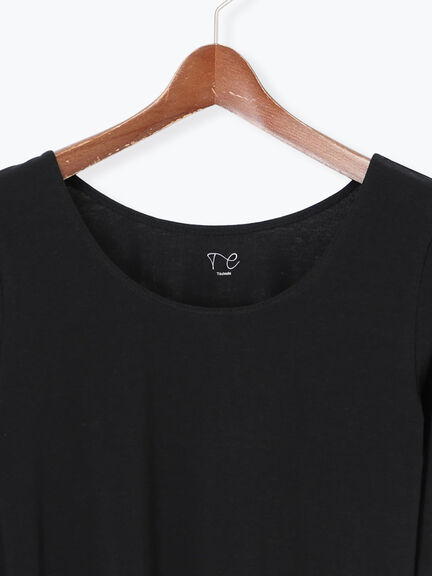 ヘルスヒートインナー(Uネック)（オフホワイト/ブラック）｜Te chichi（テチチ）通販