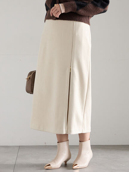 スエードサイドZIPスカート（オフホワイト/チャコールグレー/ブルー）｜Te chichi（テチチ）通販