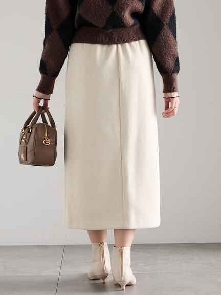 スエードサイドZIPスカート（オフホワイト/チャコールグレー/ブルー）｜Te chichi（テチチ）通販