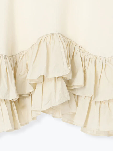 ティアードフリルヘムプルオーバー（オフホワイト/ブラック）｜Te chichi（テチチ）通販