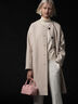 【宮本茉由着用】ウールメルトンノーカラーロングコート《2025winter catalog item》（ベージュ）｜Te chichi（テチチ）通販