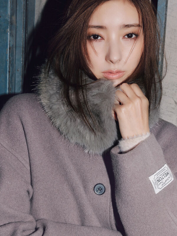 セール】 【宮本茉由着用】ウールメルトンノーカラーロングコート