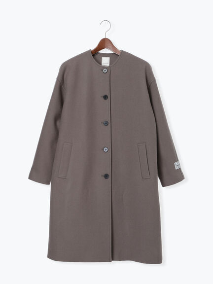 【宮本茉由着用】ウールメルトンノーカラーロングコート《2025winter catalog item》（ベージュ/モカ/ネイビー）｜Te chichi（テチチ）通販