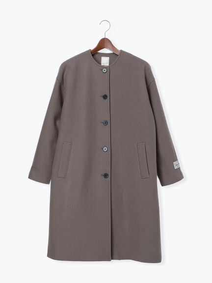 【宮本茉由着用】ウールメルトンノーカラーロングコート《2025winter catalog item》（ベージュ/モカ/ネイビー）｜Te chichi（テチチ）通販