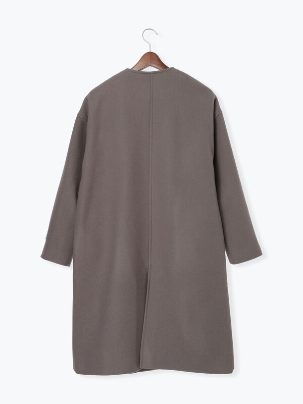 宮本茉由着用】ウールメルトンノーカラーロングコート《2025winter