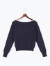 スクエアチャームキーネックプルオーバー(オフホワイト/ブラック/ブルー/ネイビー)|Te chichi(テチチ)通販