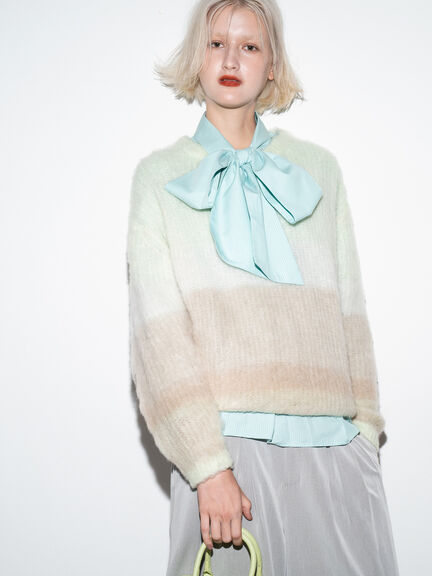 セール】 グラデーションニット《2025winter catalog item》（ミント