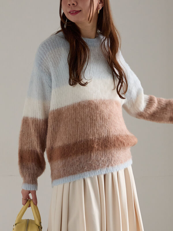 【新品タグ付き】2025AW 今期マメクロゴウチ グラデーションモヘアニット 新品タグ付き】2025AW 今期マメクロゴウチ グラデーションモヘアニット