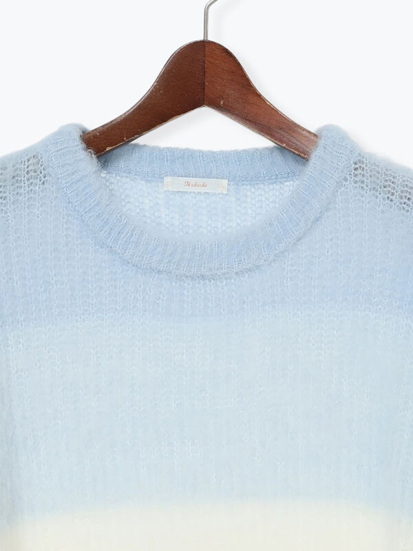 グラデーションニット《2025winter catalog item》（ミント/サックス