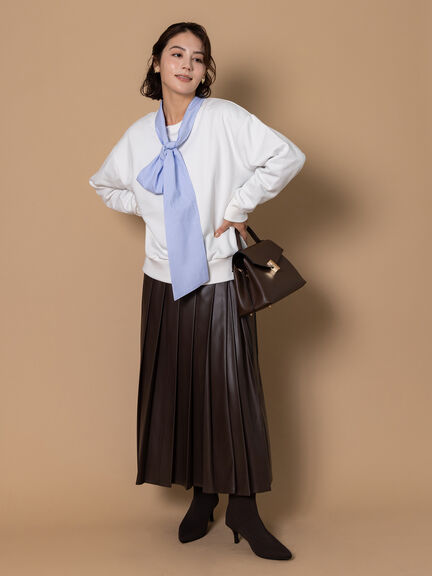 ビッグリボン2WAYブラウス《2025winter catalog item》（オフホワイト/ミント/サックスブルー）｜Te chichi（テチチ）通販