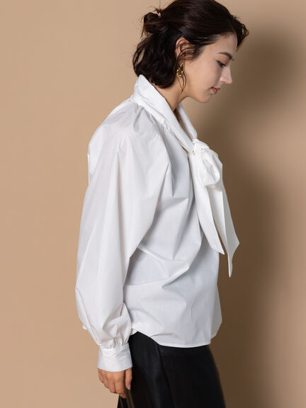 ビッグリボン2WAYブラウス《2025winter catalog item》（オフホワイト/ミント/サックスブルー）｜Te chichi（テチチ）通販