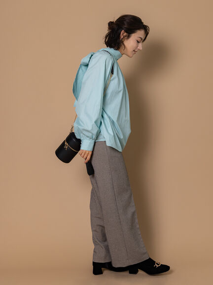 ビッグリボン2WAYブラウス《2025winter catalog item》（オフホワイト/ミント/サックスブルー）｜Te chichi（テチチ）通販