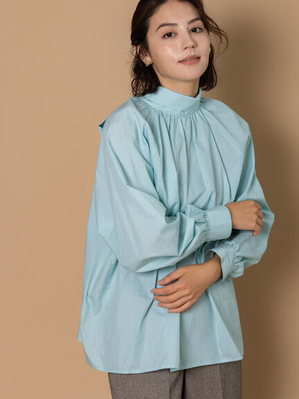 ビッグリボン2WAYブラウス《2025winter catalog item》（オフホワイト/ミント/サックスブルー）｜Te chichi（テチチ）通販