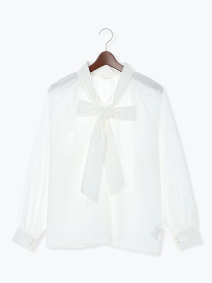 ビッグリボン2WAYブラウス《2025winter catalog item》（オフホワイト/ミント/サックスブルー）｜Te chichi（テチチ）通販