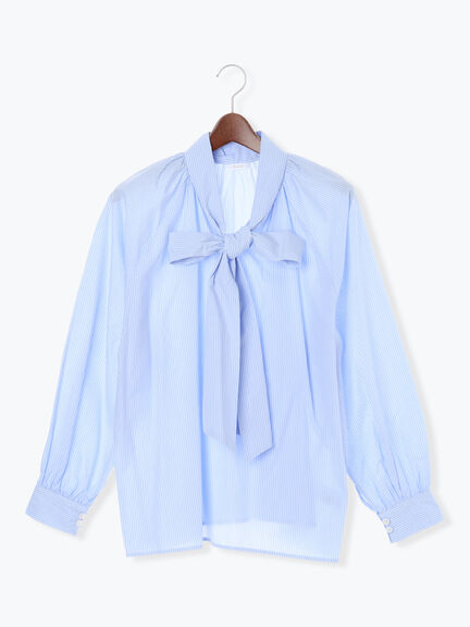 ビッグリボン2WAYブラウス《2025winter catalog item》（オフホワイト/ミント/サックスブルー）｜Te chichi（テチチ）通販