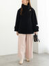 【宮本茉由着用】ウールメルトンスタンドショートコート（チャコールグレー/ブラック）｜Te chichi（テチチ）通販