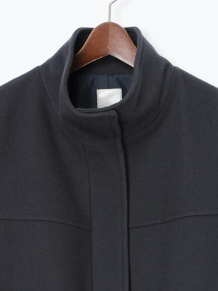 【宮本茉由着用】ウールメルトンスタンドショートコート（チャコールグレー/ブラック）｜Te chichi（テチチ）通販