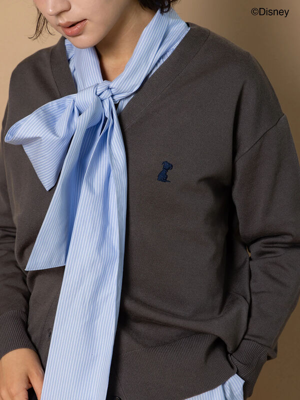 【Disney】101/刺繍Vネックカーディガン（グレー）｜Te chichi（テチチ）通販