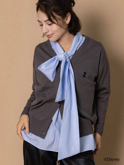 【Disney】101/刺繍Vネックカーディガン（オフホワイト/グレー/ネイビー）｜Te chichi（テチチ）通販