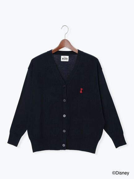 【Disney】101/刺繍Vネックカーディガン（オフホワイト/グレー/ネイビー）｜Te chichi（テチチ）通販